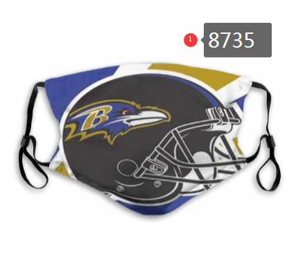 NFL 2020 Baltimore Ravens Dust mask with filter->nfl dust mask->Sports Accessory